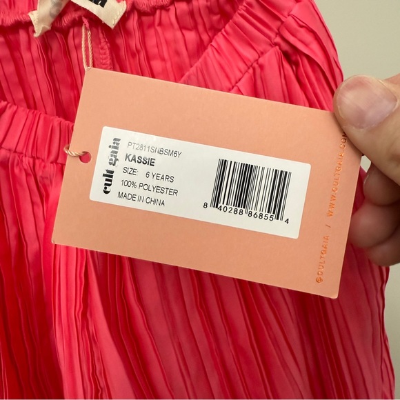 Cult Gaia
Girls' Kassie Satin Plissé TOP AND PANTS SET NEW WITH TAGS SIZE 6 - Picture 7 of 10